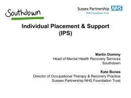 Individual Placement and Support – Sussex