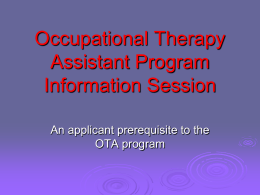Occupational Therapy Information Session