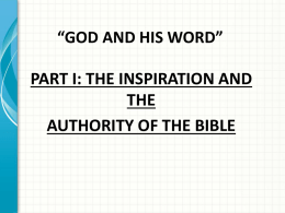 god and his word