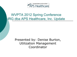 APS - West Virginia Physical Therapy Association