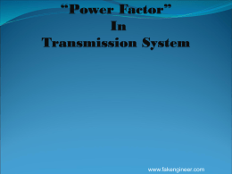 Power factor in transmission system