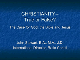 CHRISTIANITY-- True or False?