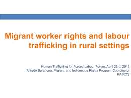 Migrant worker rights and rural labour settings
