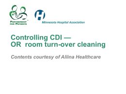 Controlling CDI &mdash; OR room turn