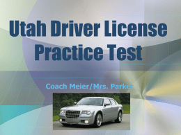 Utah Driver License Practice Test