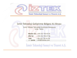 İZTEK A.Ş. - İZTEK İzmir Teknoloji A.Ş.