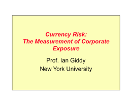 The Measurement of Corporate Exposure - NYU Stern