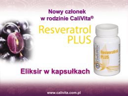 Prezentacja Resveratrol Plus – dr Broniarczyk