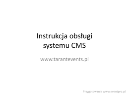 Instrukcja obsługi systemu CMS