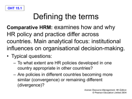 A framework for HRM analysis