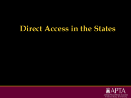 Physical Therapy & 110th Congress: Issue and Insights