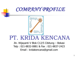 Company Profile-PT,Krida Kencana