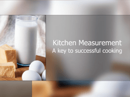 Kitchen Measurement PPt