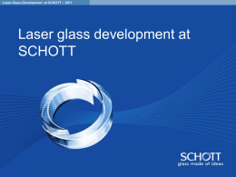 Laser glass development at Schott - ELI-NP