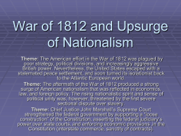 War of 1812 and Nationalism