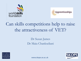 Can skills competitions help to raise the attractiveness of VET