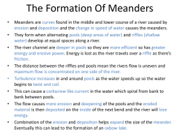 The Formation Of Meanders