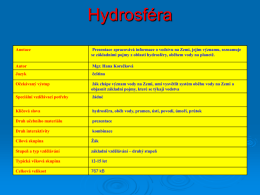 Hydrosféra