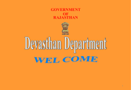Presentation 2014 - Devasthan Department