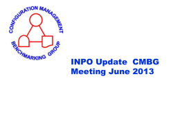 INPO Update on CM Performance