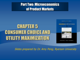 Chapter 5 Consumer Choice and Utility Maximization - slc