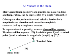 6.3 Vectors in the Plane