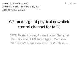 WF on design of physical downlink control channel for MTC