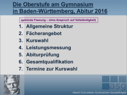Kurswahl-Info Abitur 2016 (PPP)
