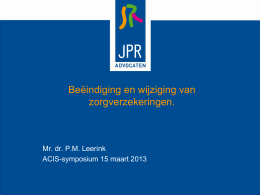 Presentatie Pieter Leerink