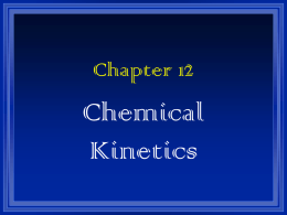 Ch. 12 Kinetics
