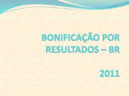 BONIFICAÇÃO POR RESULTADOS – BR 2008