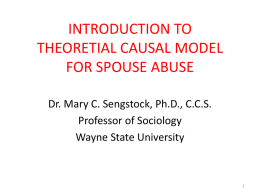 IV. Theories of Spouse Abuse