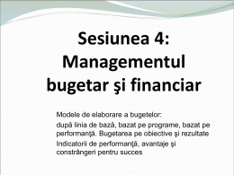 Modele de bugetare