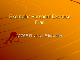 Exemplar Personal Exercise Plan (PPT ~426KB)