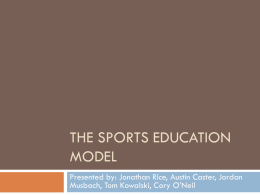 The Sports education model