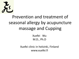 Prevention and treatment of seasonal allergy by acupuncture