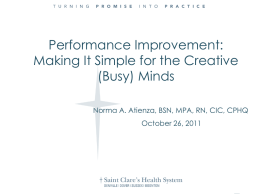 Performance Improvement: Making It Simple for