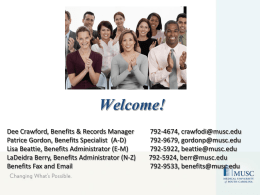 Health Plans - The Medical University of South Carolina