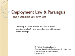 Employment Law & Dirty Laundry