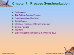 Module 7: Process Synchronization