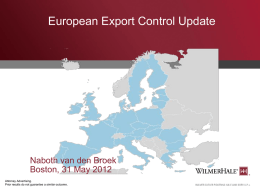 European Export Control Update Presentation