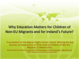 Why education matters for children of non-EU migrants