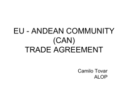 EU - Andean Community Free Trade Agreement