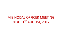MIS nodal Officer Meeting