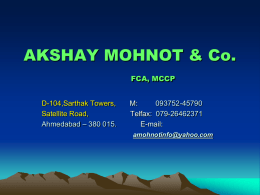 A Mohnot & Co. - The Institute of Chartered Accountants of India