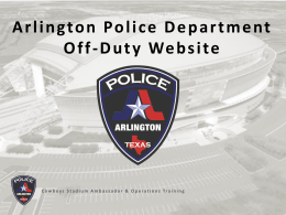 Arlington Police Department Off