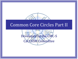 Common Core Circles PD - CMC-S