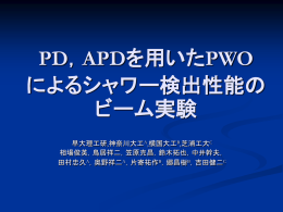 PD，APDを用いたPWO によるシャワー検出性能のビーム実験