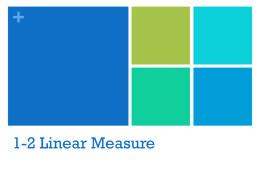 1-2 Linear Measure