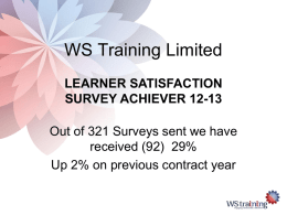 Learner Satisfaction Survey Achiever 12-13